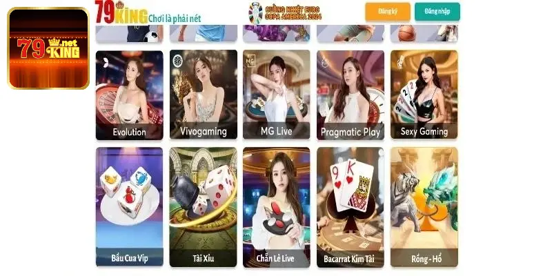 Tổng quan về Live casino 79king