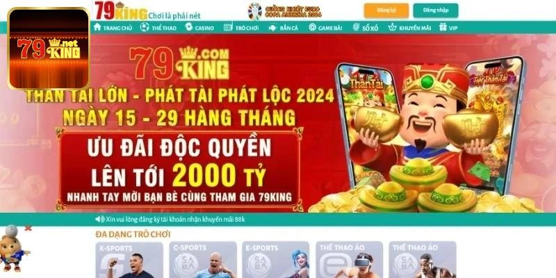 Đăng nhập 79king để tận hưởng những ưu đãi hấp dẫn